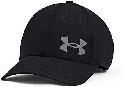 Under Armour Men's Iso-chill Armourvent Fitted Baseball Cap Hat, Black (001 Pitch Gray, Medium-Large US