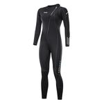 ZCCO Ultra Stretch 3mm Neoprene Wetsuit,Front Zip Full Body Diving Suit,one Piece for Men Women-Snorkeling,Scuba Diving Swimming,Surfing (Women, Women's Medium)