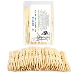 OFCOX Mini Bamboo Forks 3.5 inch, Cocktail Forks Appetizer Forks, Toothpicks for Appetizer, Disposable Wooden Wood Tiny Small Food Picks for Party Fruit Charcuterie Accessories. 60 PCS