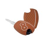 Keycare® Silicone Key Cover for Nissan Terrano 2 Button Remote Key (Brown)