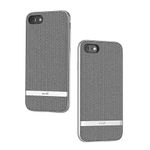 Moshi Vesta for iPhone SE 2020/8/ 7, Slim Hardshell Cover with Textured Material Finish, Military-Grade Drop Protection, Wireless Charging Compatible, Herringbone Gray