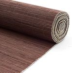 ZHUOZ1T Natural Bamboo Blinds,Dark Brown Light Filtering Roller Shades,Roman Curtains for Outdoor/Indoor/Balcony,Sun Shade,Breathable,Proof UV,Curtain Decoration,Customizable (W110xH140cm/43x55in)
