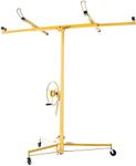 Drywall Lift Panel Hoist 150Lbs Load Capacity Maximum Height 11 Feet Easy Assembly Dry Wall Rolling Panel Sheetrock Lift Construction Tools Heavy Duty Lifter Drywall Panel Construction Tools Yellow