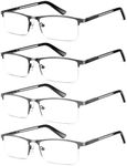 4-Pack Reading Glasses for Men, Blu