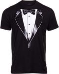 Tuxedo T-Shirt | Classic Party Humor Vintage Funny Tux Tee Joke Concert Festival Shirt for Men Women-(Black,2XL)