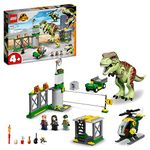 LEGO 76944 Jurassic World T. rex Dinosaur Breakout Toy, Dino Toys for Preschool Kids, Boys and Girls Aged 4 Plus, with Airport, Helicopter and Buggy Car