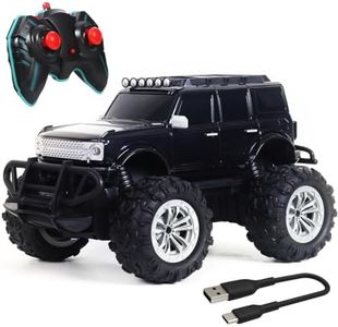 Wembley Remote Control Car Toy for Boys 7-14 Years Rechargeable Kids Rc Car Offroad High Speed Racing Monster Truck with 2 Speeds 4 Headlight Modes C-Type Charging - Black - Made in India