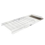 Deflecto Furniture Deflector Air Vent Extender, Linking Clips and Tape Included, For Use with Floor Registers Up to 11" Wide, Clear (UFAD), White
