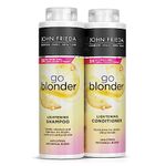 John Frieda Go Blonder Lightening Shampoo And Lightening Conditioner Duo Value Bundle Blonde Hair 2 X 500 Ml (Packaging May Vary)