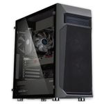 Zalman Z1 Plus ATX Mid Tower PC Computer Case - Tempered Glass Side Panel - 3 x 120mm Fans Pre-Installed - 5.25" ODD Support