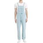 QUASSSSS Bib Overalls for Men Denim, Relaxed Fit, Light Blue, Medium