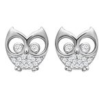 GIVA 925 Silver Anushka Sharma Sparkling Owl Earrings | Gifts for Girlfriend, Gifts for Women and Girls | With Certificate of Authenticity and 925 Stamp | 6 Month Warranty*