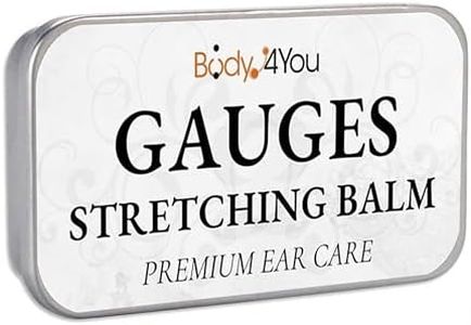 BodyJ4You Ear Stretching Balm - Ear Butter for Guages Earlobe Stretching Cream - Jojoba Wax Castor Oil All Natural Solution - Pure Unrefined Vegan Care for Body Piercing - Pack of 1