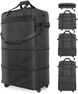 LFILONRO Expandable Foldable Suitcases with Wheels Collapsible Luggage Bag Large Capacity Suitcase Duffel Bag for Men Women