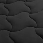 SLEEP ZONE Cooling Mattress Topper Twin Mattress Pad, Quilted Fitted Mattress Cover, Machine Washable, Soft Fluffy Down Alternative, Deep Pocket 8~21 inch (Black, Twin)