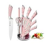 Kitchen Knife Set, 9-Piece Pink Kit