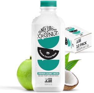 Once Upon a Coconut Premium Coconut Water 1L - Low Calorie Drink with Electrolytes - Non-GMO - Gluten-Free - Pack of 12 (each 33.8 fl oz)