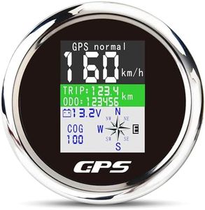 85MM GPS Speedometer Gauge MPH Boat Speedometer Waterproof Replacement Digital Speedometers Odometer for Car Truck Motorcycle Speedometer with GPS Antenna Km/h mph Knot Adjustable 9-32V