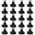 Pawfly Aquarium Suction Cup Clips for Standard 3/16" ID Airline Tubing Black Air Hose Holder Clamp Accessories for Fish Tank Aeration Setup, 20 Pack