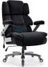 Fabric Big and Tall Office Chair 700lbs-High Back Executive Cloth Computer Chair with Adjustable Lumbar Support 3D Flip Arms Plus Size Rubber Wheels-Extra Wide Large Desk Chairs, Heavy Duty Metal Base