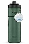 The Clean Hydration Co, Sport 23 Insulated Bike Water Bottle with Easy Clean Nozzle, Easy Squeeze for Cycling (Matte Green)