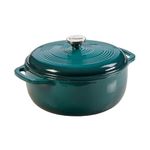 Lodge EC6D38 Enameled Cast Iron Dutch Oven, 6-Quart, Lagoon