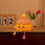 ANGTUO Birthday Cake Night Light, Touch Night Light for Nursery, Cute Night Light Dimmable and Rechargeable