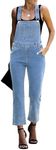 luvamia Bootcut Jean Overalls For Women Denim Jumpsuit For Women Overall Jumpsuit For Women Light Blue Jumpsuit For Women 90 S Outfits For Women Bright Blue Size Large Fits Size 12 Size 14