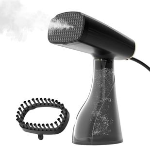 Tylasom Steamer for Clothes, 1300W Handheld Garment Steamer Iron with Fabric Brush, 380ml Large Capacity, Fast Heating Portable Travel Wrinkle Remover (110-120V), Black