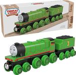 Thomas & Friends Wooden Railway Toy Train Henry Push-Along Wood Engine & Coal Car for Toddlers & Preschool Kids Ages 2+ Years