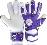 GK Saver Kids Football Goalkeeping Gloves Champ 02 Purple Negative Cut | Size 4-7 | Savefingers Goalie Soccer Gloves(Purple Size 4)