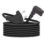 TECH-X 3 Meter L-Shape 2-pin Universal Replacement AC Power Cord Cable Wire for LED TV, Play Station,Printer,Laptop PC Notebook Computer, Tape Recorder, Camera