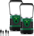 LE Camping Lights Rechargeable, 1000 Lumen Camping Lantern, Dimmable 4 Modes Camping Tent Light with 4400mAh Power Bank, Camping Accessories, Rechargeable Lantern for Outdoors, Power Cuts, Pack of 2