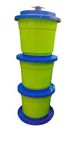 PFC Composter Bin Set | Indoor Compost Bin for converting Kitchen Food Waste into Rich Plant Compost | 3 Bins with 3 Bricks of 900 Grams Each