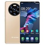 Unlocked Smartphone, 5.45" HD Full Screen Dual SIM Cell Phone, Face Recognition Smartphone with 128G Memory Card, 200W + 500W Pixels Camera and 2200mah Battery, for Android 6(Gold)