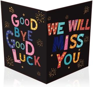 NQEUEPN Giant Farewell Greeting Card, A4-28x44cm Large Good Luck Signature Card with Envelope Funny Congratulations New Job We Will Miss You Goodbye Card for Colleague Coworkers Men Women