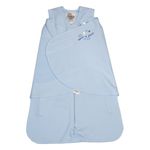 Halo 100% Cotton Muslin Sleepsack Swaddle, 3-Way Adjustable Wearable Blanket, Light Blue, Small, 3-6 Months