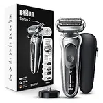 Braun Series 7 7032cs Flex Electric Razor for Men, Wet & Dry, Electric Razor, Rechargeable, Cordless Foil Shaver with Beard Trimmer and Charging Stand, Silver