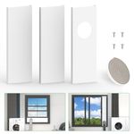 Memrita Dryer Vent Window Kit for 4 Inch Dryer Vent Hose,Adjustable Window Vent Kit for Sliding and Hung Windows,Window Seal Plates Kit with Insulated Foam Seal Strip