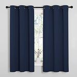 NICETOWN Blackout Curtains 2 Panels for Bedroom- Thermal Insulated Grommet Blackout Curtains 63 Inches Long for Living Room/Kitchen Rideaux occultants (2 Panels, W42 x L63 -Inch,Navy Blue)