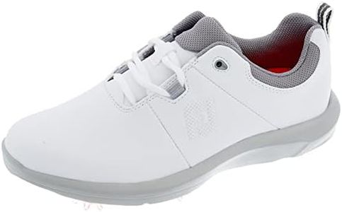 FootJoy Femme Confort Chaussures de Golf, Blanc/Gris, 38 EU