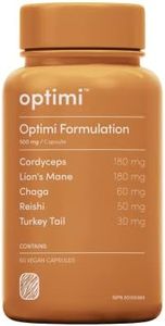 Optimi Complete Mushroom Supplement, 60 Capsules, Formulation to Provides Daily Body & Mind Support