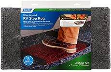 Camco 42939 RV Step Rug (Premium Wrap Around, Turf Material (22" x 20") - Gray)