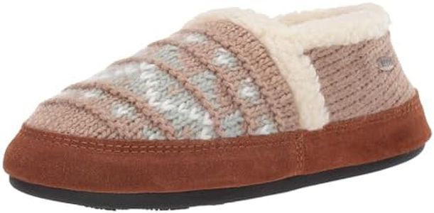 Acorn Women’s Moc Slippers with Comfortable Cloud-Like Feel, Soft and Cozy Uppers and Non-Slip Sole, Nordic Oatmeal Heather, 8-9