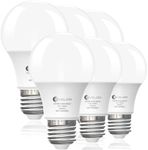 evelor 6-Pack A19 LED Light Bulbs,6