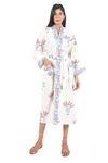 BOHEKANT Cotton Women's Hand Block Print Kimono - Unique and Vibrant Bath Robe, Night Wear Suit, Swim Wear, Night Dress for Women - 1 (Traditional Indian Print, Soft, and Comfortable)