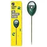 Segomo Tools Soil Moisture Meter - Plant Water Meter - Soil Moisture Sensor & Reader - Moisture Meter for House Plants, Gardens, Lawns & Farms - Soil Tester & Plant Care - Moisture Sensor - SMR01