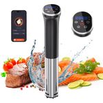 Sixfivsevn WIFI Sous Vide Cooker, Sous Vide Machine 1100W, Ultra-quiet, Fast-Heating Immersion Circulator with Recipes (App Included), Accurate Temperature, Digital Timer, IPX7 Waterproof