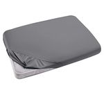 Hafaa King Size Fitted Sheets – Easy Care 25 cm Soft Brushed Microfibre Fabric Grey Kingsize Fitted Bed Sheets Shrinkage and Fade Resistant (152 x 200 cm)