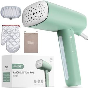 HOMEASY Plancha Vapor Vertical, Plancha de Ropa Vertical en Uso Húmedo y Seco, Plancha Portátil para Viaje, Plancha Vertical Vapor de Calentamiento Rápido, Depósito Desmontable